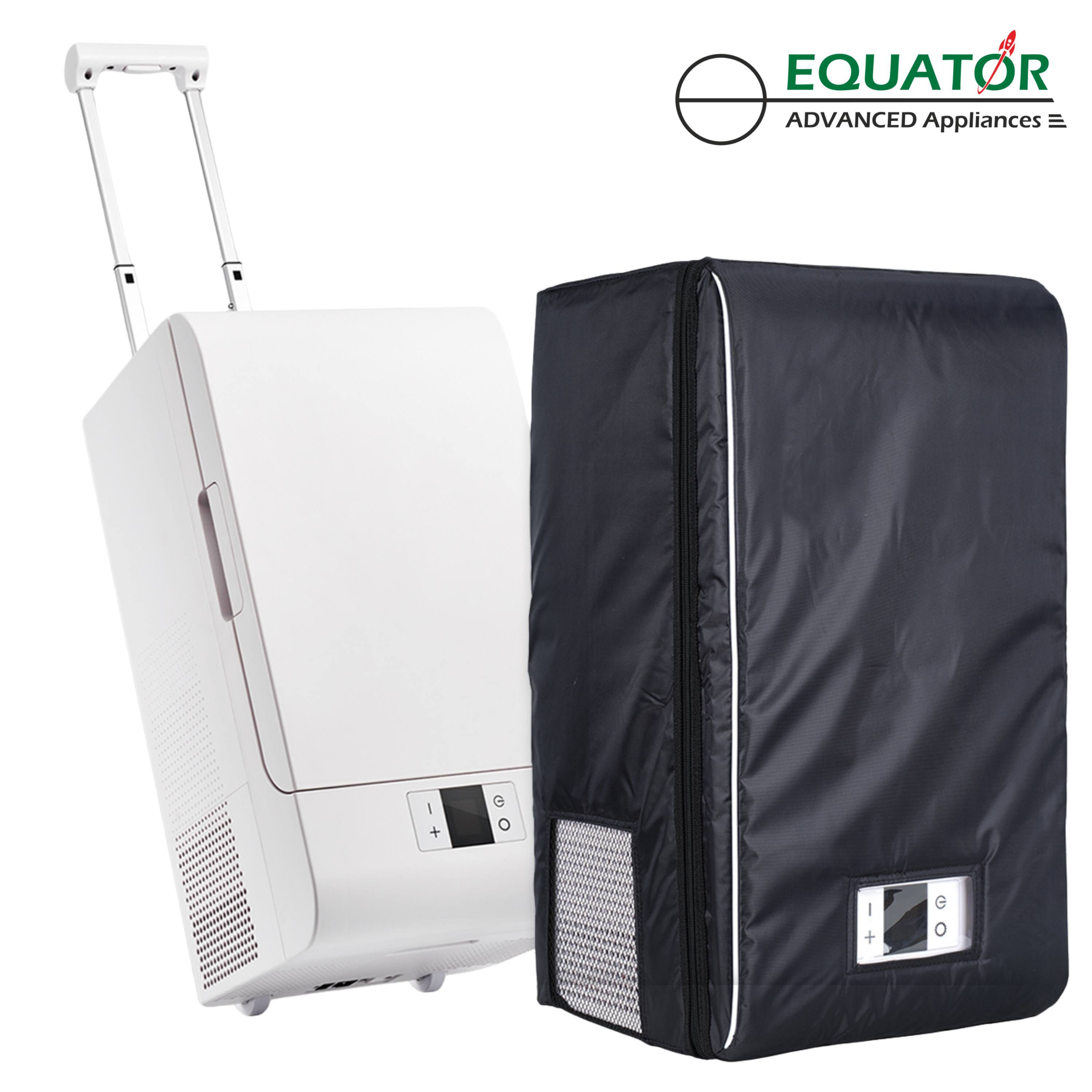 Equator - PFF 07 IC Rolling Fridge Freezer Portable Convertible Handle RV Car Cooler Camping w/ Adapter 0.7cf 12 DC 110V - White