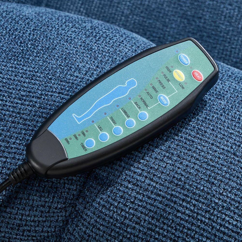 30 Min 15 Min 60 Min TIMER LEG POWER HIGH PULSE INTENSITY HEAT WAVE PRESS LOW AUTO NORMAL MODE BACK LUMBAR THIGH