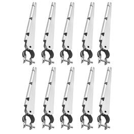 VEVOR - Barbed Wire Arm, 10 Packs 14.8 in Fence Post Extender for 1.3" to 1.5" Chain Link Fences, U Bracket Design - Silver