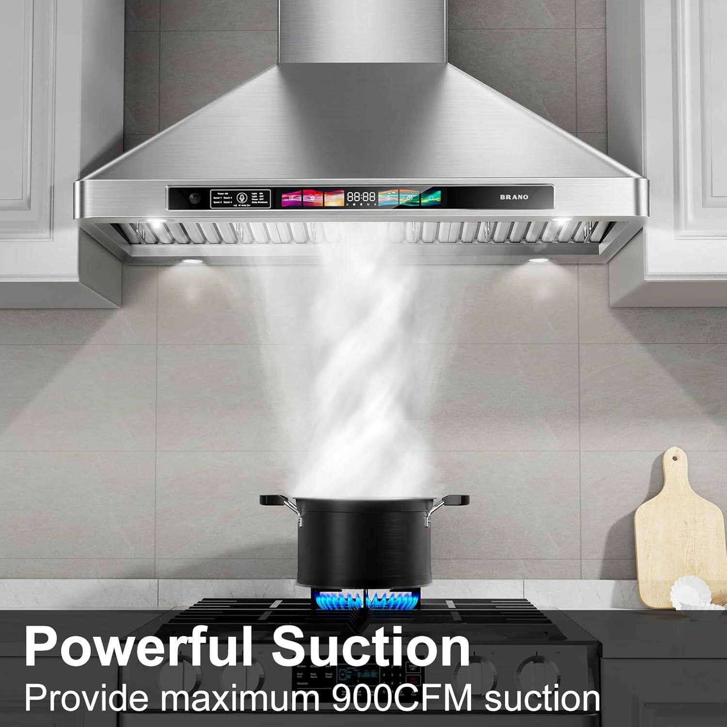 Powerful Suction  
Provide maximum 900CFM suction