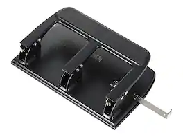 Officemate - Heavy Duty 3-Hole Punch with Padded Handle, 40 Sheet Capacity - Black