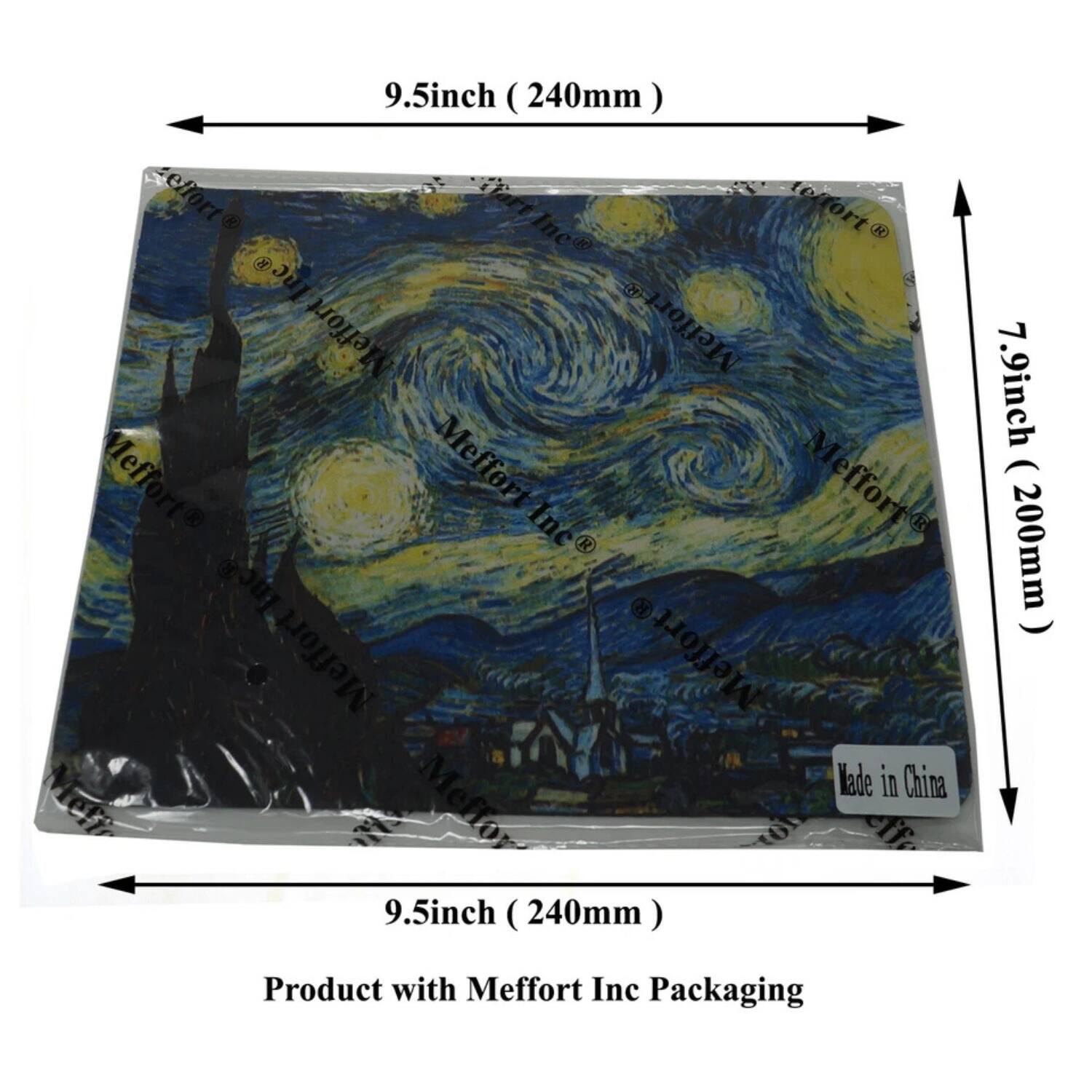 9.5inch (240mm)  
7.9inch (200mm)  
Product with Meffort Inc Packaging  
Made in China