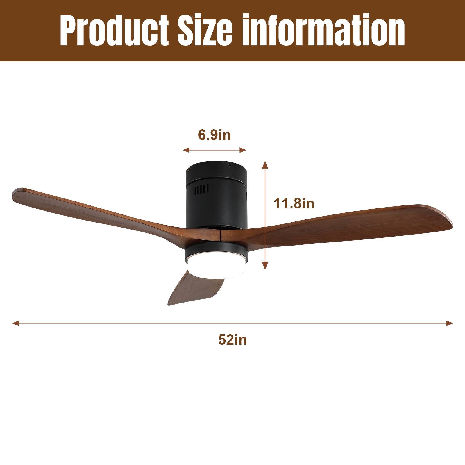 Product Size information

6.9in  
11.8in  
52in