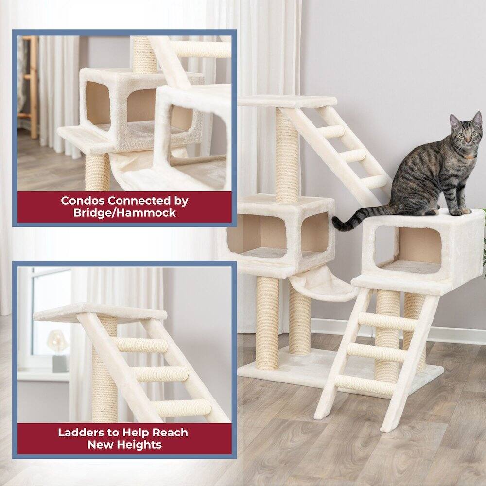 Condos Connected by Bridge/Hammock

Ladders to Help Reach New Heights