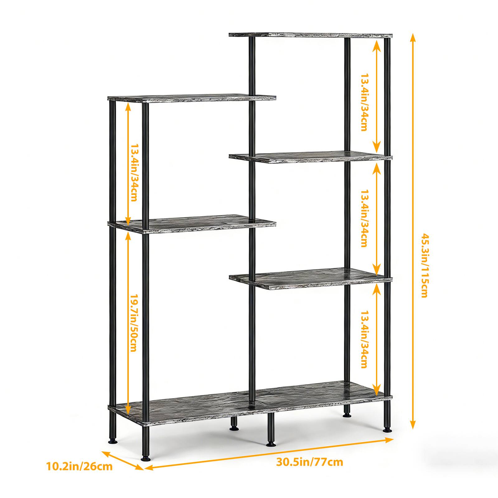 13.4in/34cm  
19.7in/50cm  
13.4in/34cm  
13.4in/34cm  
13.4in/34cm  
45.3in/115cm  
10.2in/26cm  
30.5in/77cm