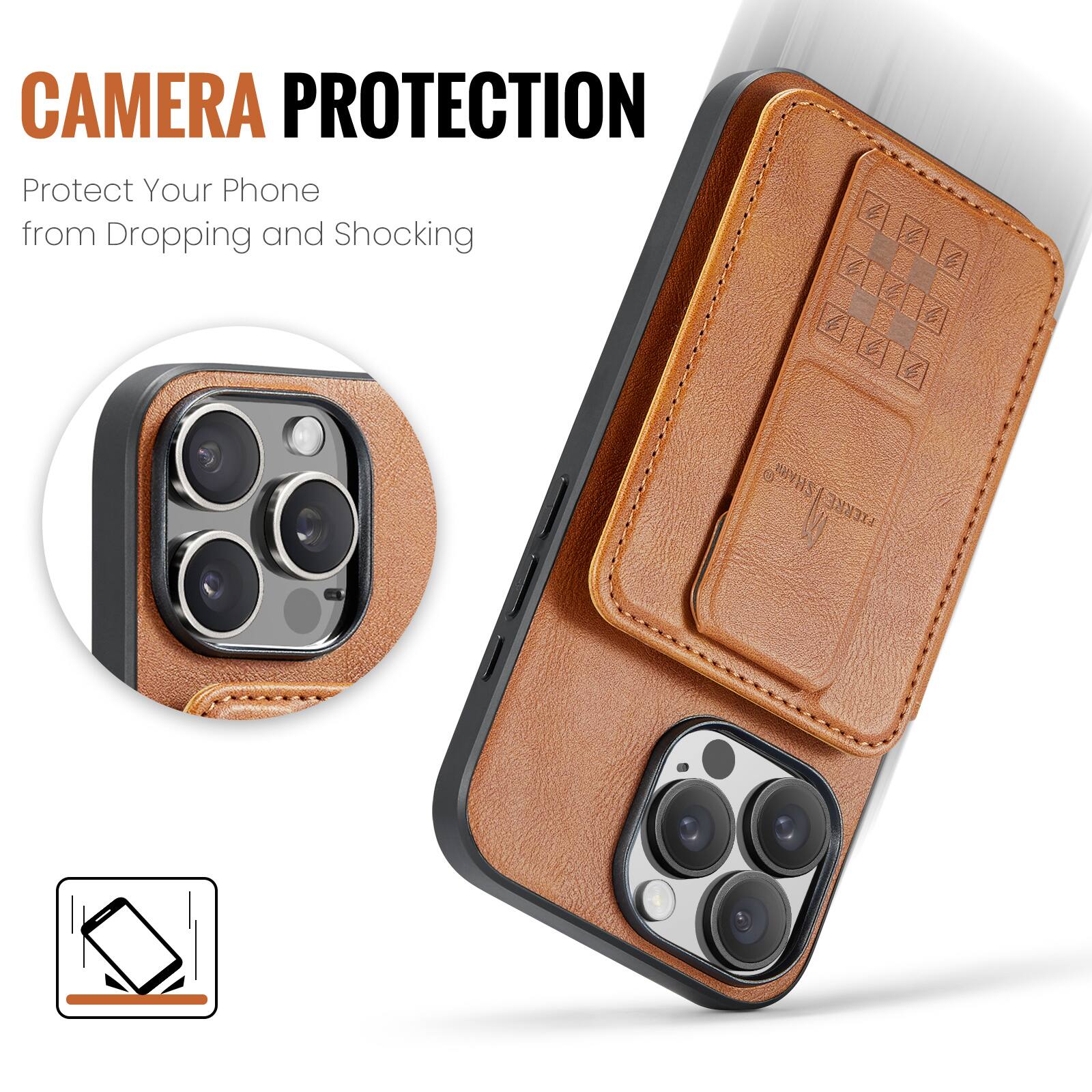 CAMERA PROTECTION  
Protect Your Phone from Dropping and Shocking