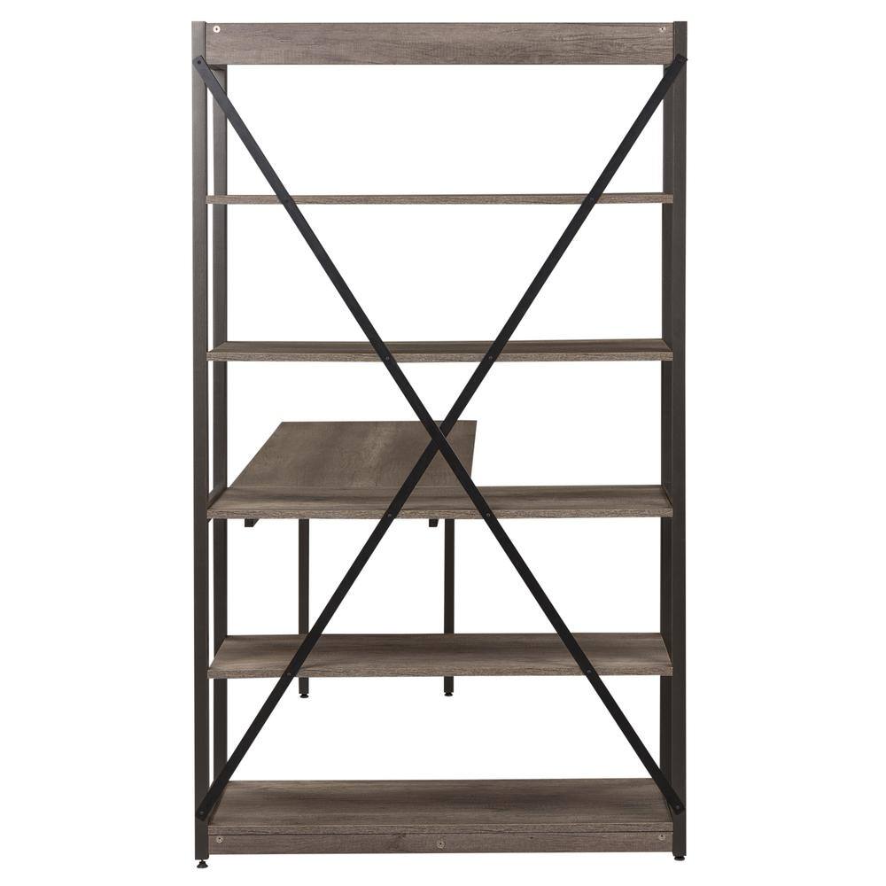 Left. Liberty Furniture Industries - Tanners Creek Bookcase in Graystone - Gray.