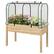 Front. Costway - Costway Wood Raised Garden Bed with Greenhouse Cover Mini Portable Greenhouse Kit - White+Beige.
