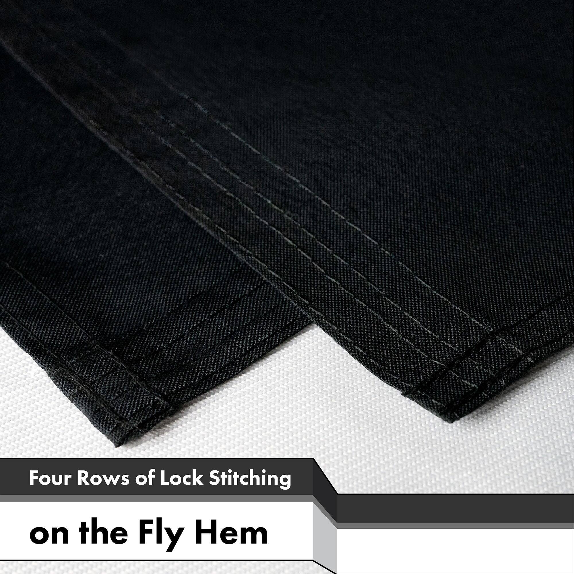 Four Rows of Lock Stitching on the Fly Hem