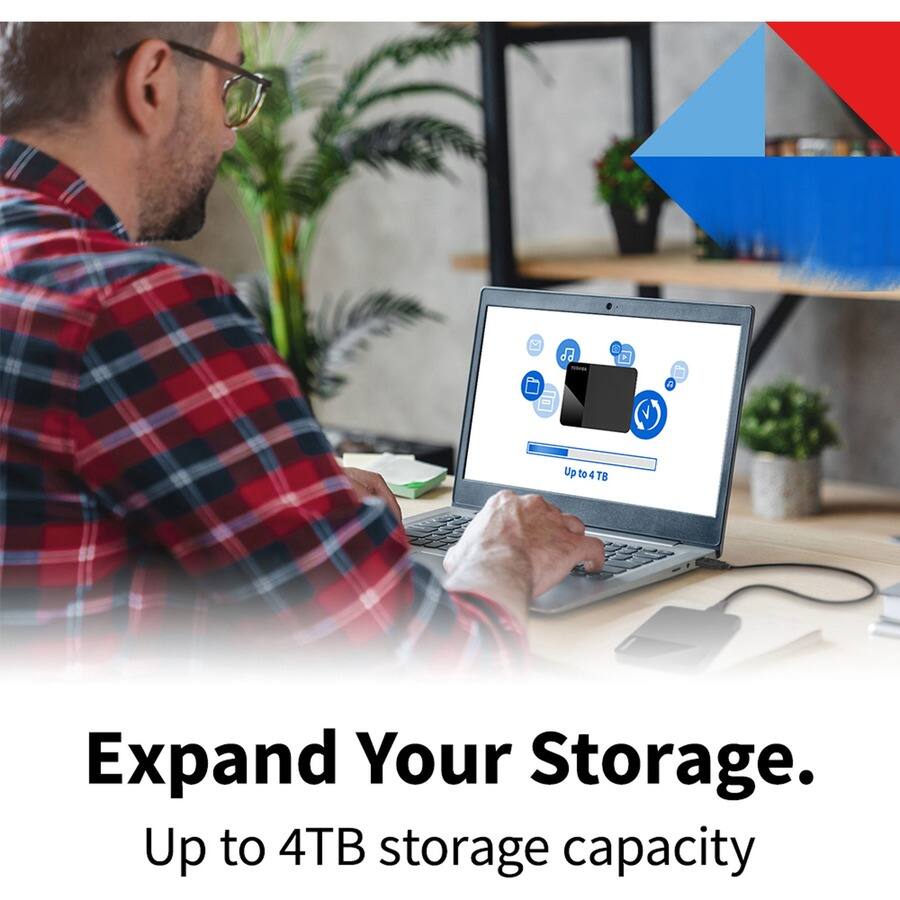 Expand Your Storage.  
Up to 4TB storage capacity
