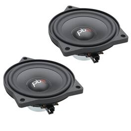 Powerbass - OE40CW-T3Y TESLA OEM Replacement 4" Full Range Speakers - Black/Gray