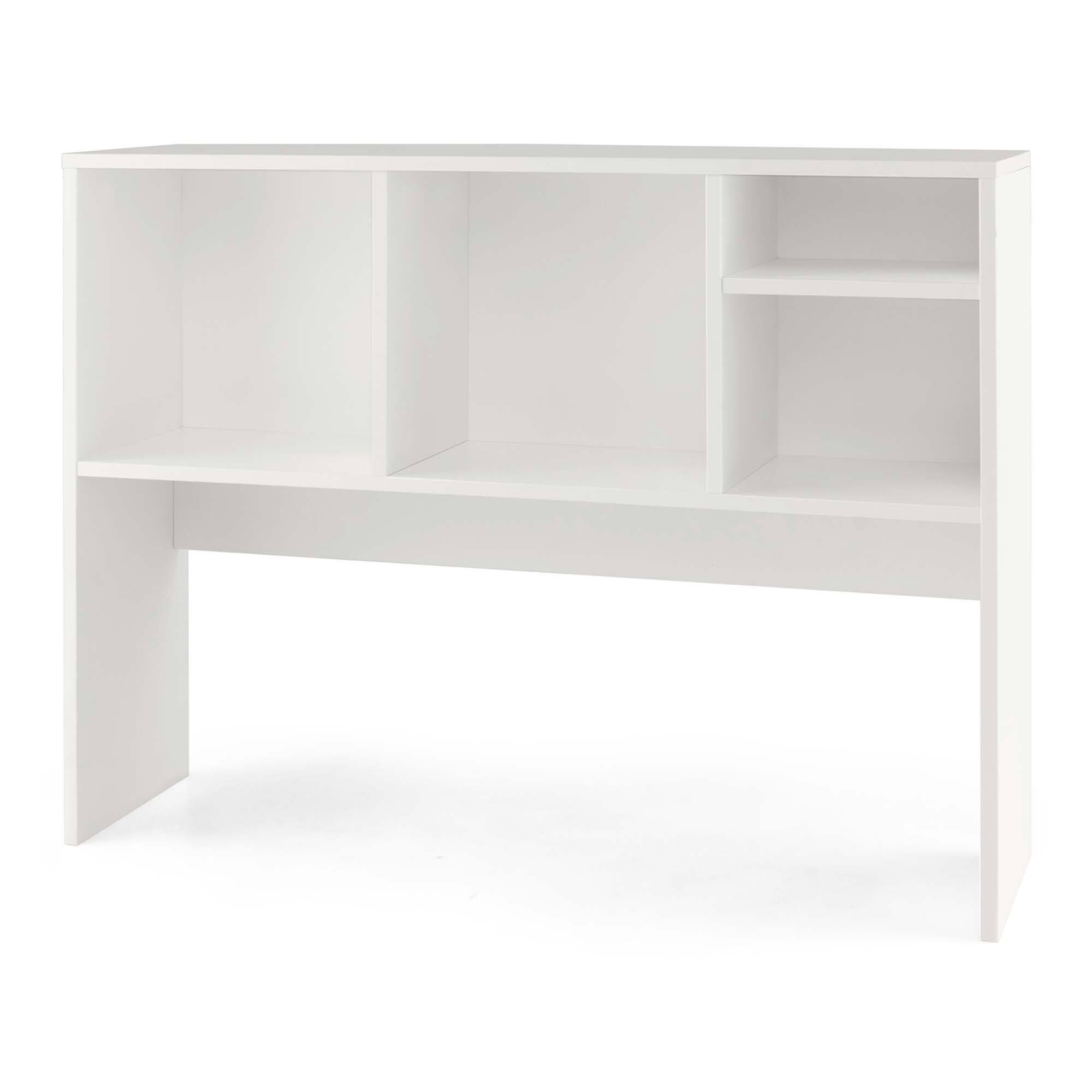 Alt View 17. Costway - Computer Desktop Bookcase Countertop Storage Bookshelf Organizer with 4 Cubbies White - White.