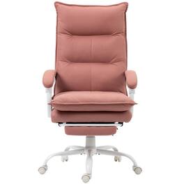Hivvago - Double Padded Executive Massage Heated Office Chair Salmon - Pink