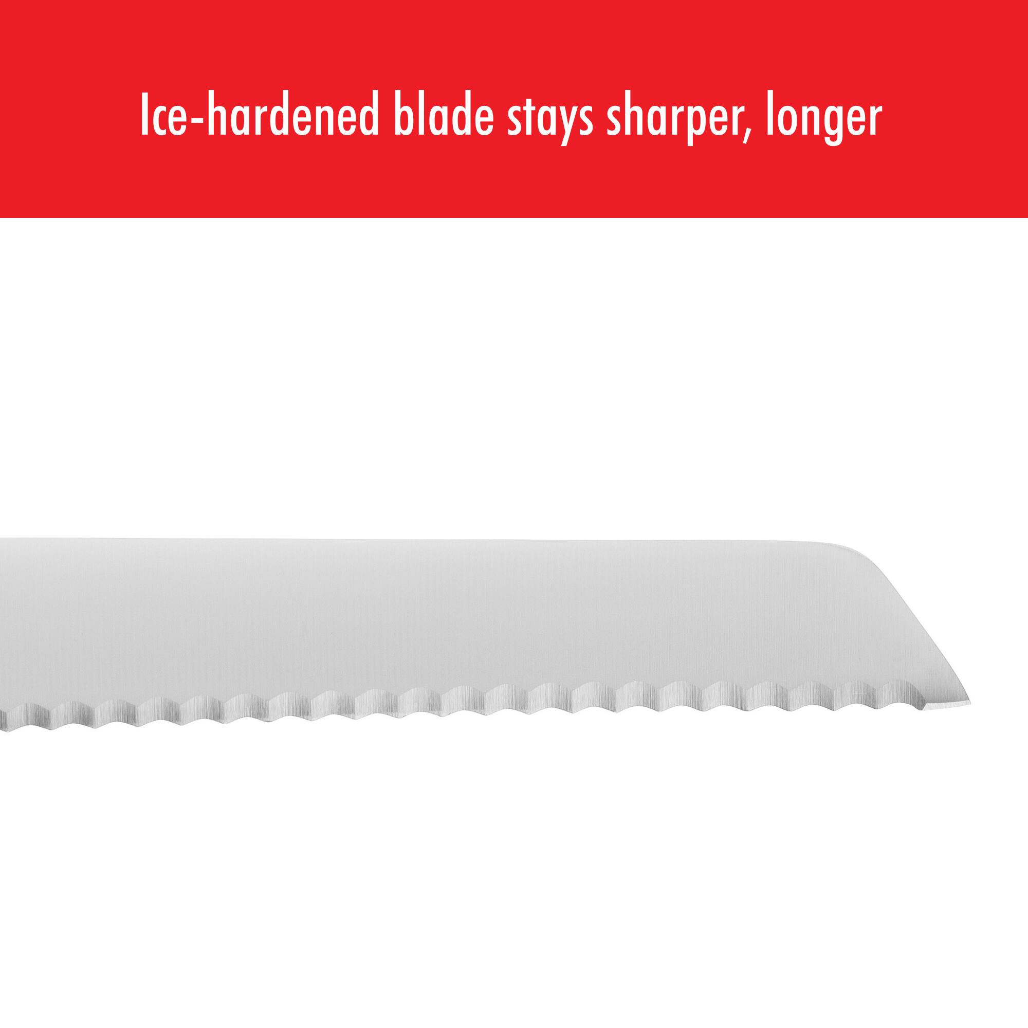 Ice-hardened blade stays sharper, longer