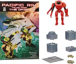 McFarlane Toys - McFarlane - Pacific Rim - 4" Crimson Typhoon (Jaeger) Figure Playset & Comic - Collectibles - Multicolor