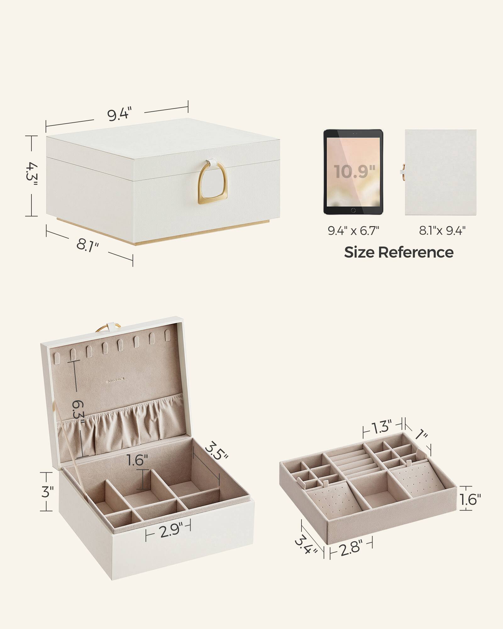 9.4"  
4.3"  
10.9"  
8.1"  
9.4" x 6.7" 8.1" x 9.4" Size Reference  
T31  
6.3"  
SERVITION 1.6" 3.5" I 2.9"  
1.3" - 14" +2.8"H  
1.6"