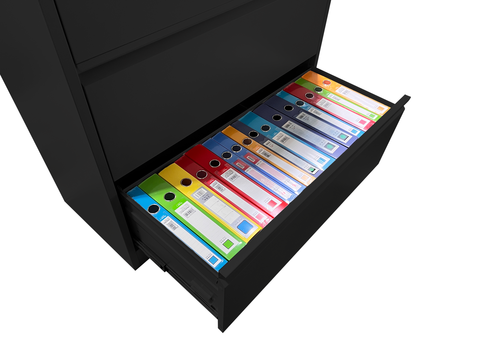 Alt View 6. Spaco - 4 Drawer Lateral File Cabinet with Lock, Tall Metal Filing Cabinet for Home Office, Wide Storage for Legal Letter A4 F4 - White.