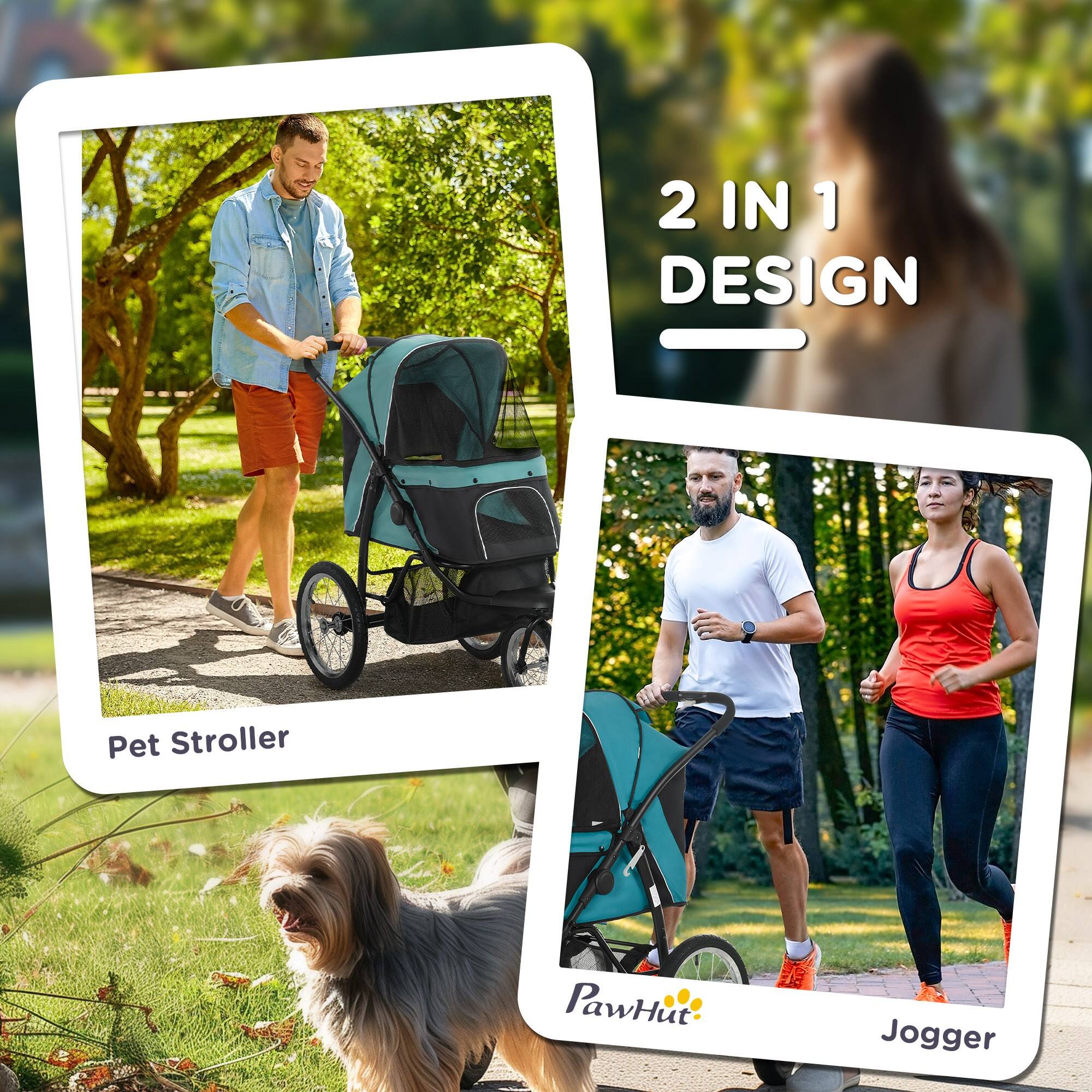 2 IN 1 DESIGN  
Pet Stroller  
Jogger  
PawHut