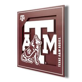 YouTheFan - Texas A&M Aggies 12'' x 12'' 3D Logo Wall Art - Multicolor