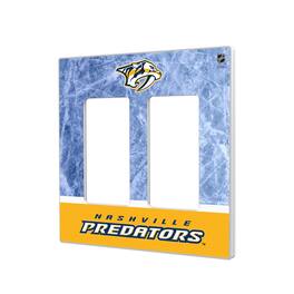 Keyscaper - Nashville Predators Wordmark Double Rocker Lightswitch Plate - Multicolor