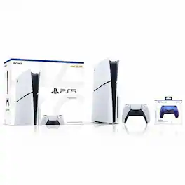 PlayStation 5 Slim Console + Sony PlayStation 5 DualSense Wireless Controller Chroma Indigo - Includes PS5 Console & 2 - PlayStation 5