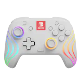 PDP - Afterglow Wave Wireless RGB Gaming Controller for Nintendo Switch, Nintendo Switch 2 - White