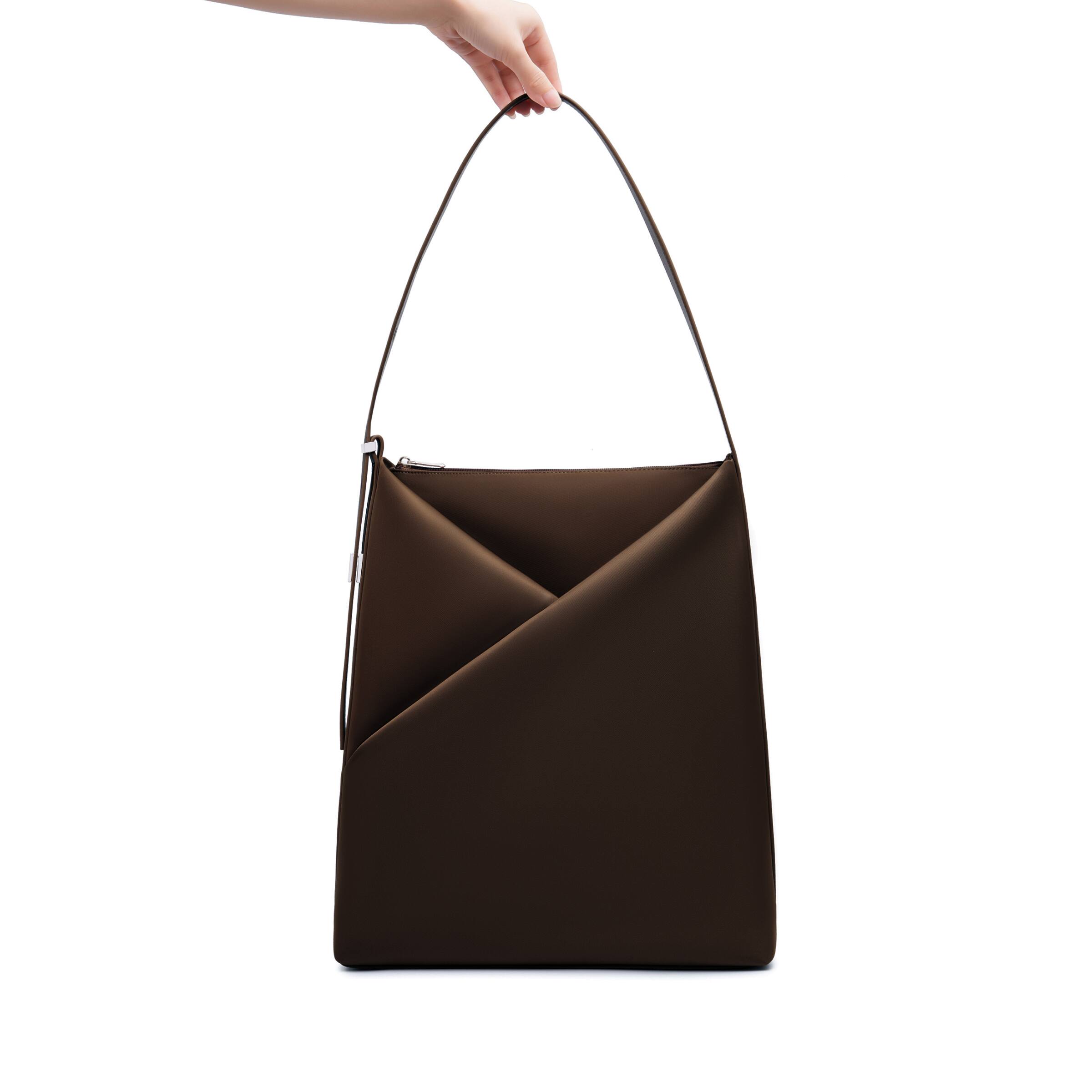 Alt View 7. Lux & Nyx - Lux & Nyx - Origami 15" Laptop Hobo Bag - Convertible Shoulder Bag - Espresso.