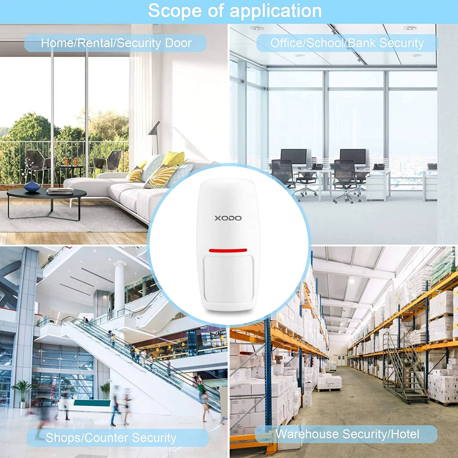 Scope of application

- Home/Rental/Security Door
- Office/School/Bank Security
- Shops/Counter Security
- Warehouse Security/Hotel