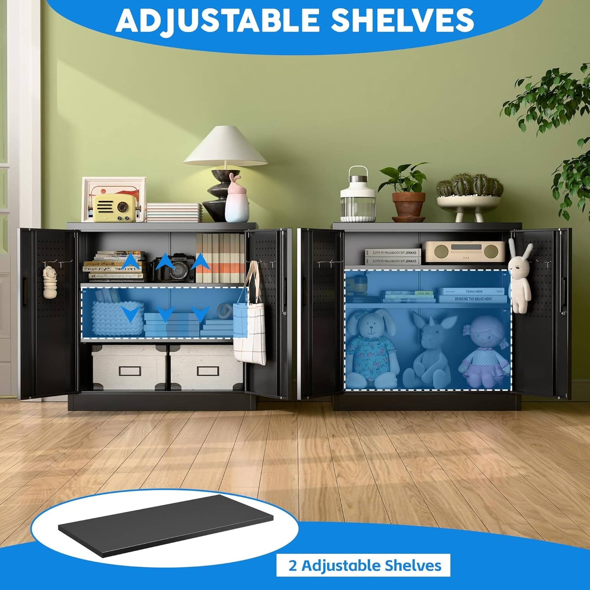 ADJUSTABLE SHELVES

2 Adjustable Shelves