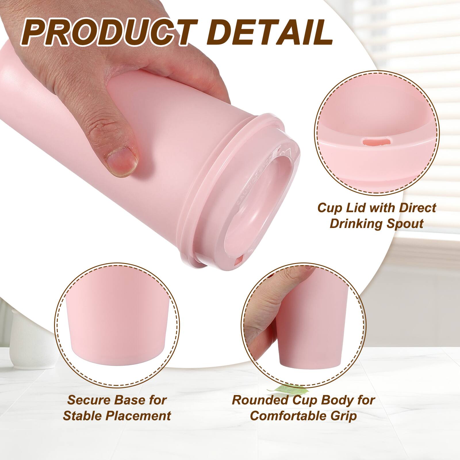 PRODUCT DETAIL

- Cup Lid with Direct Drinking Spout
- Secure Base for Stable Placement
- Rounded Cup Body for Comfortable Grip