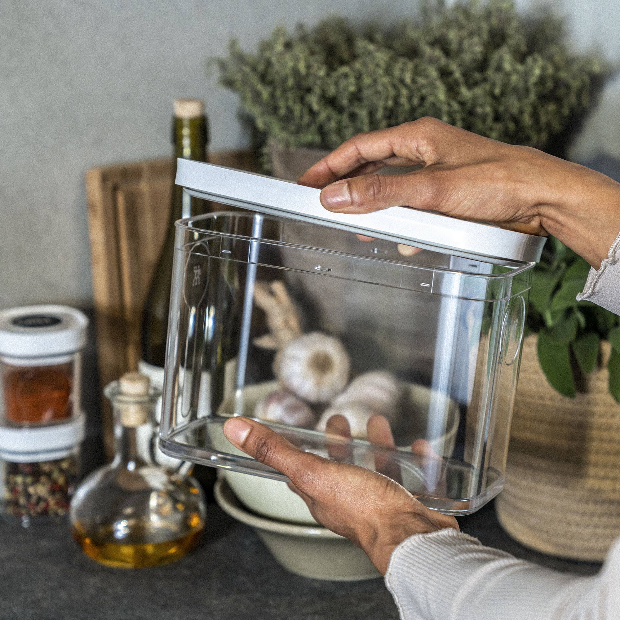 Alt View 1. ZWILLING - ZWILLING Fresh & Save Cube Boxes, Plastic, Airtight Dry Food Storage Container, Medium Tall Cube, 2M Container, 1.9-qt - Clear.