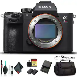Sony - Alpha a7R III Mirrorless Camera Bundle + 64GB Memory Card + Soft Bag + Card Reader + Accessory Kit - Black