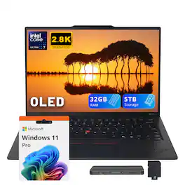 Lenovo - ThinkPad X1 Carbon G13 14" Laptop,Intel Ultra 7 258V,32GB RAM,4TB SSD+1TB Dock Set,Backlit,Win 11 Pro - Black