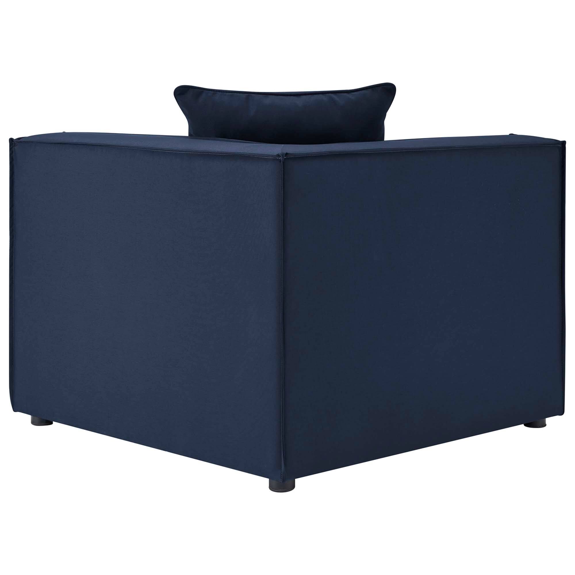 Alt View 4. Modway - Saybrook 4-Piece Outdoor Patio Upholstered Sectional Sofa by Modway - Navy.