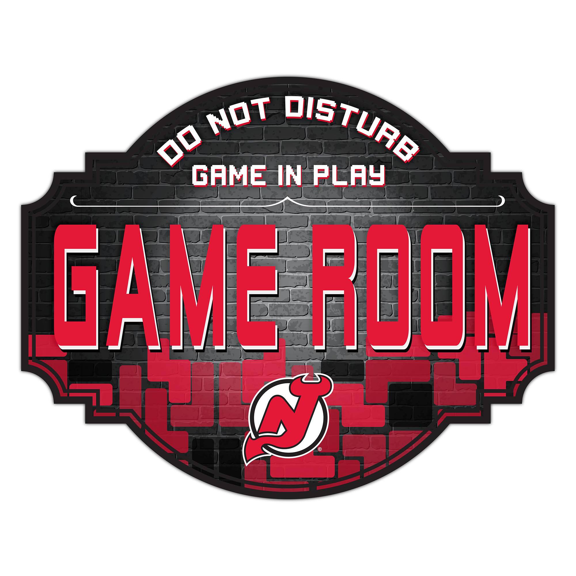 New Jersey Devils 12'' Game Room Tavern Sign