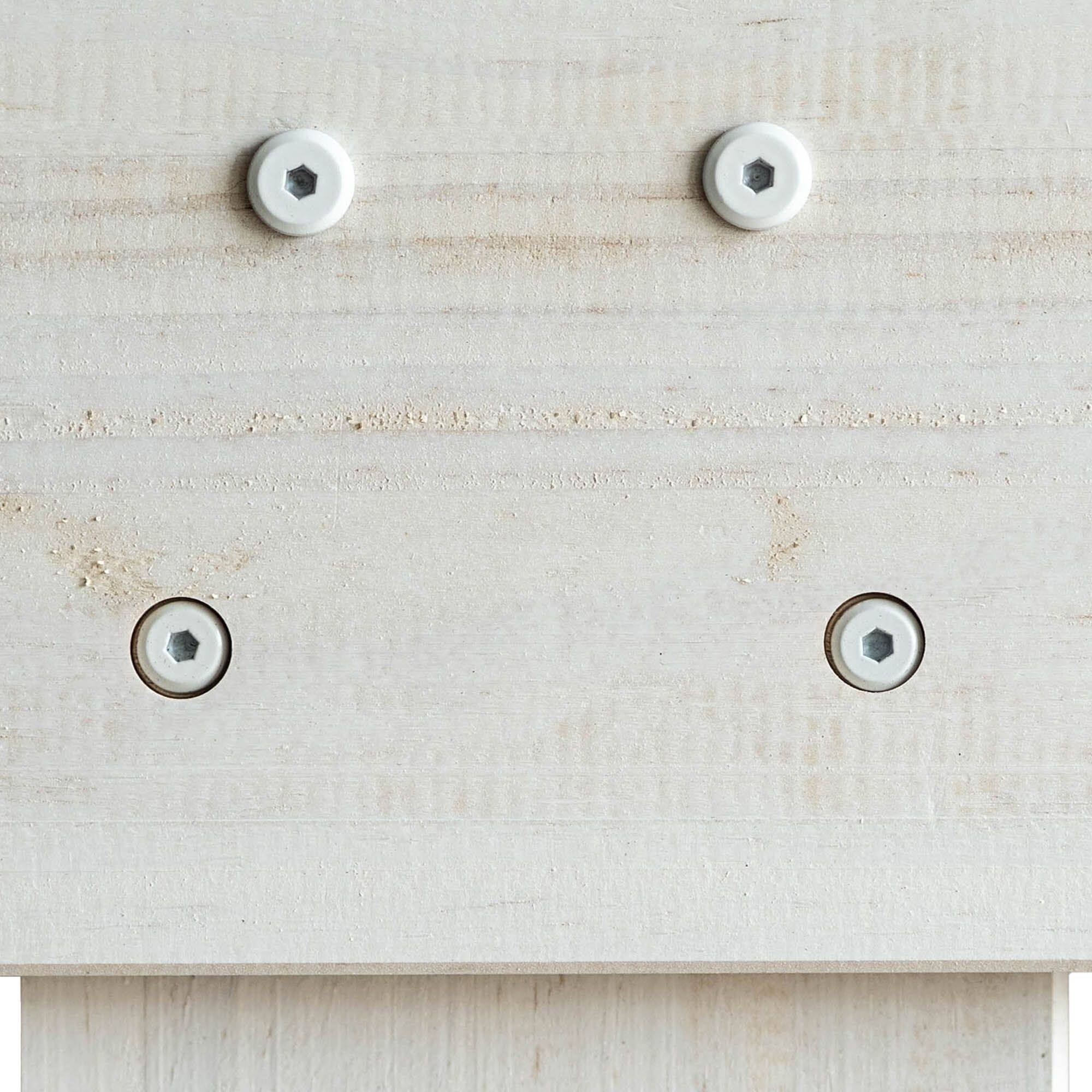 Alt View 4. Plank+Beam - Farmhouse Queen Bed with Plank Headboard, White Wash - White Wash.