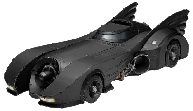 Front. Metal Earth - Metal Earth Premium Series Dark Knight 3D Metal Model Kit Fascinations - Silver.