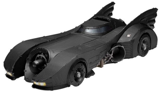 Front. Metal Earth - Metal Earth Premium Series Dark Knight 3D Metal Model Kit Fascinations - Silver.