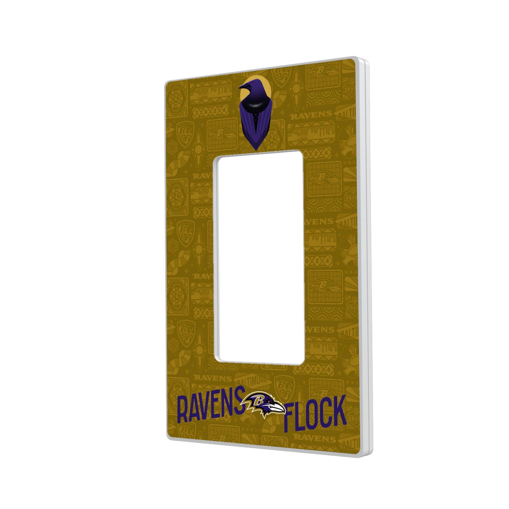 Keyscaper - Baltimore Ravens 2024 Illustrated Limited Edition Single Rocker Light Switch Plate - White price history on PriceWatchPro