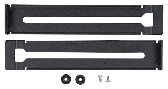 Front. Sonance - REAR SUPPORT RACK RAILS KIT - Rack Rear Support Kit for Half-rack Amps & PowerZone 1004- 1U (Each) - Black.