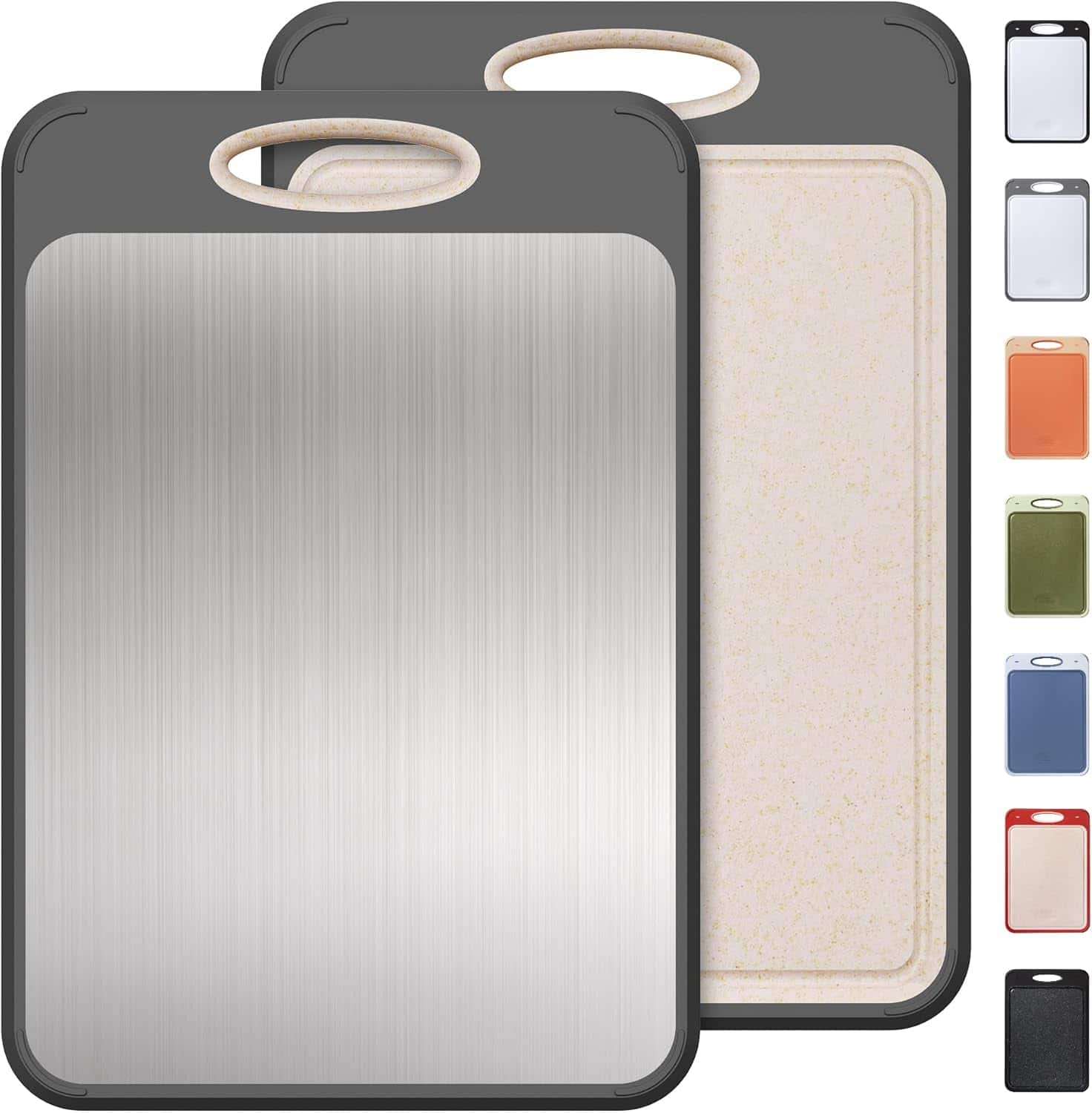 PARKER SLATER - Stainless Steel Cutting Board 16x11 – Food-Grade, Double-Sided, Easy Clean