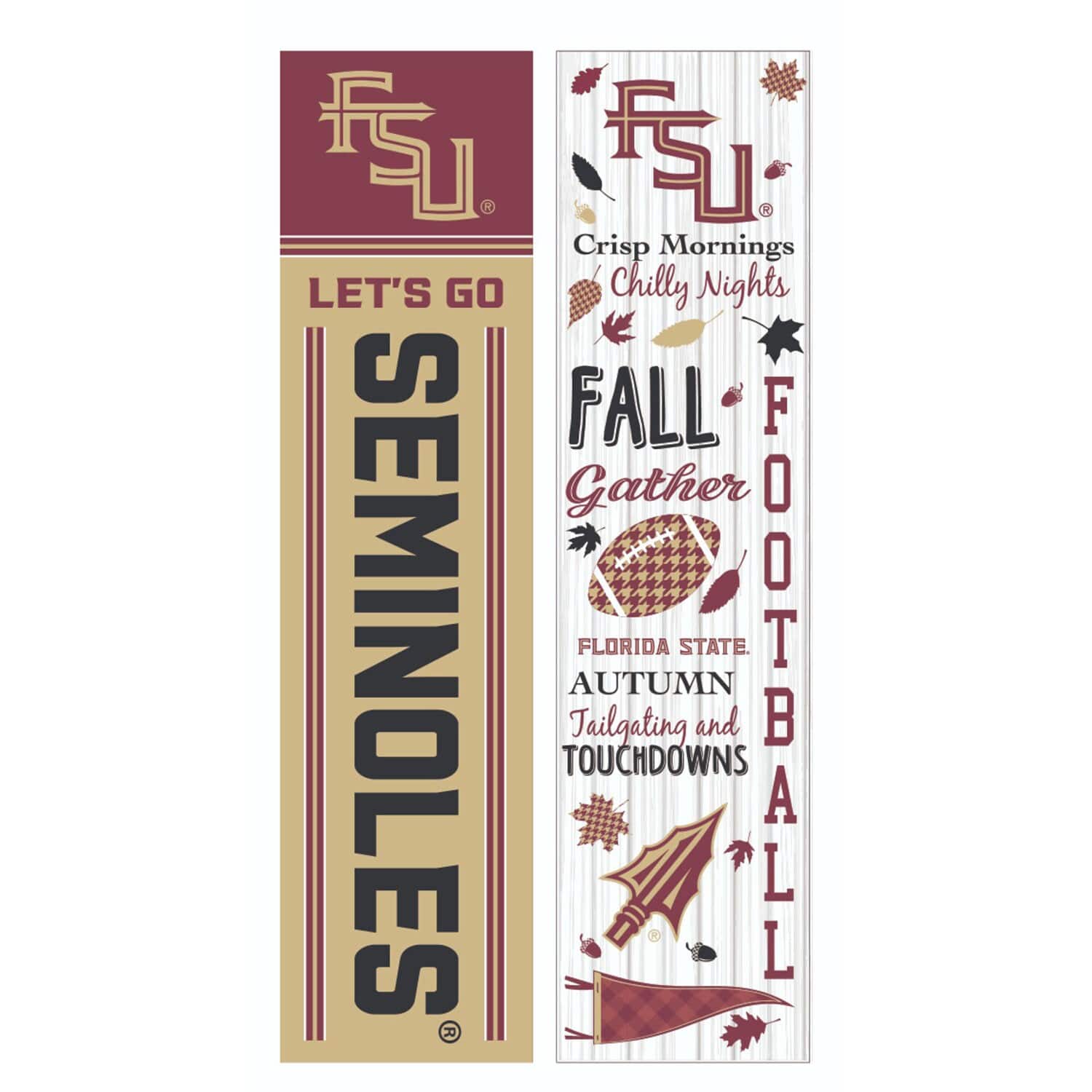 Evergreen Enterprises - Florida State Seminoles 47" Double Sided Fall Leaner Fan Sign - Multicolor