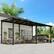 Front. Yardgrace - 12'x 16' Outdoor Wall Mounted Lean-to Gazebo, Heavy Duty Sloped Roof Metal Awning for Patio, Decks & Backyard - Black.