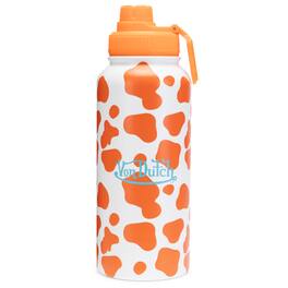 Von Dutch - 32oz Hydration Double Walled Insulated Stainless Steel Bottle - Orange Cow