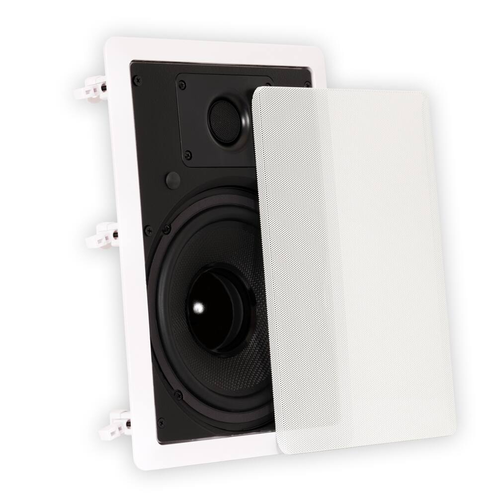 Alt View 1. Theater Solutions by Goldwood - TS80W in Wall 8" Speakers Surround Sound Home Theater 3 Piece Speaker Set - Paintable White.