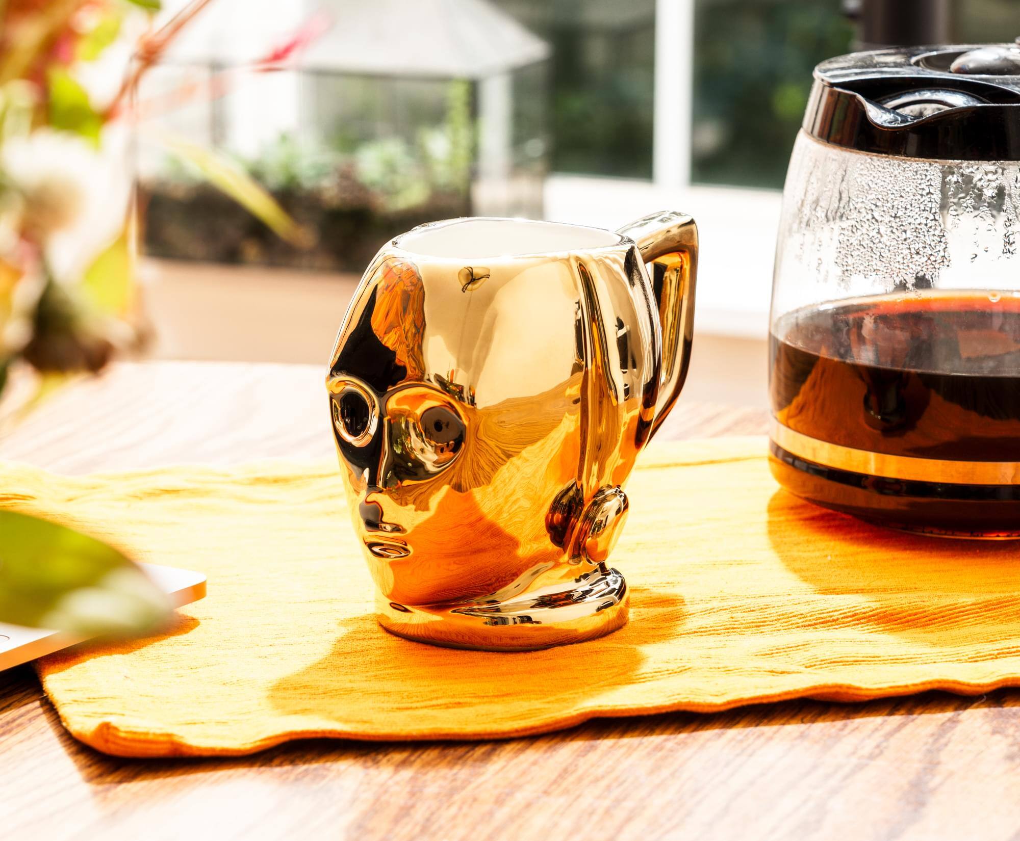 Alt View 4. Silver Buffalo - Star Wars C-3P0 Electroplated Sculpted Ceramic Mug | Holds 20 Ounces - Gold.