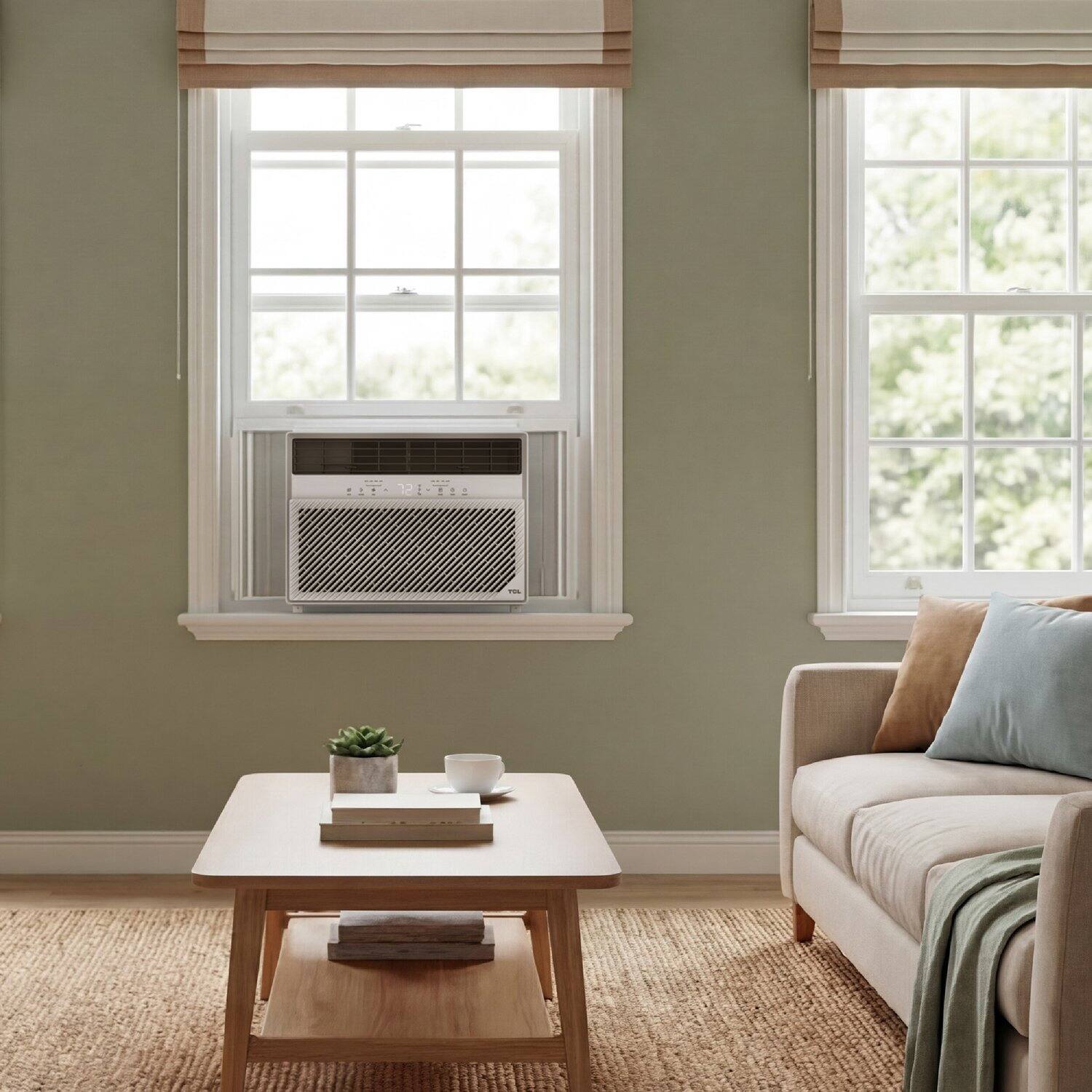 Alt View 7. TCL - 350 Sq. Ft. 8,000 BTU, Smart Window Air Conditioner, Digital with Remote - White.