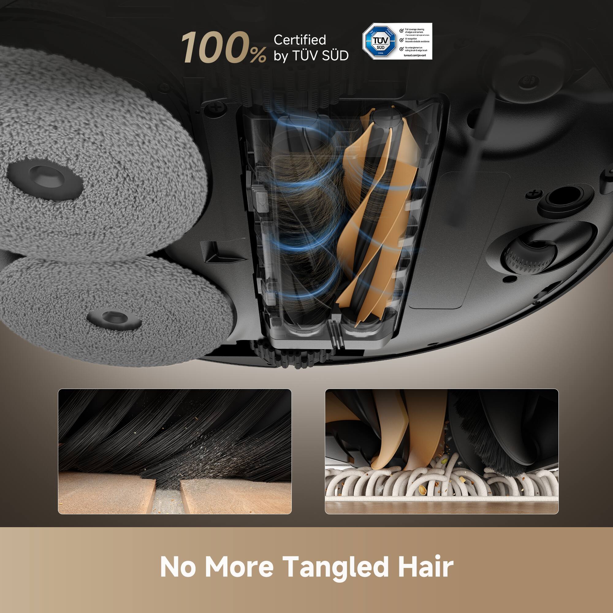 Certified 100% by TÜV SÜD

No More Tangled Hair