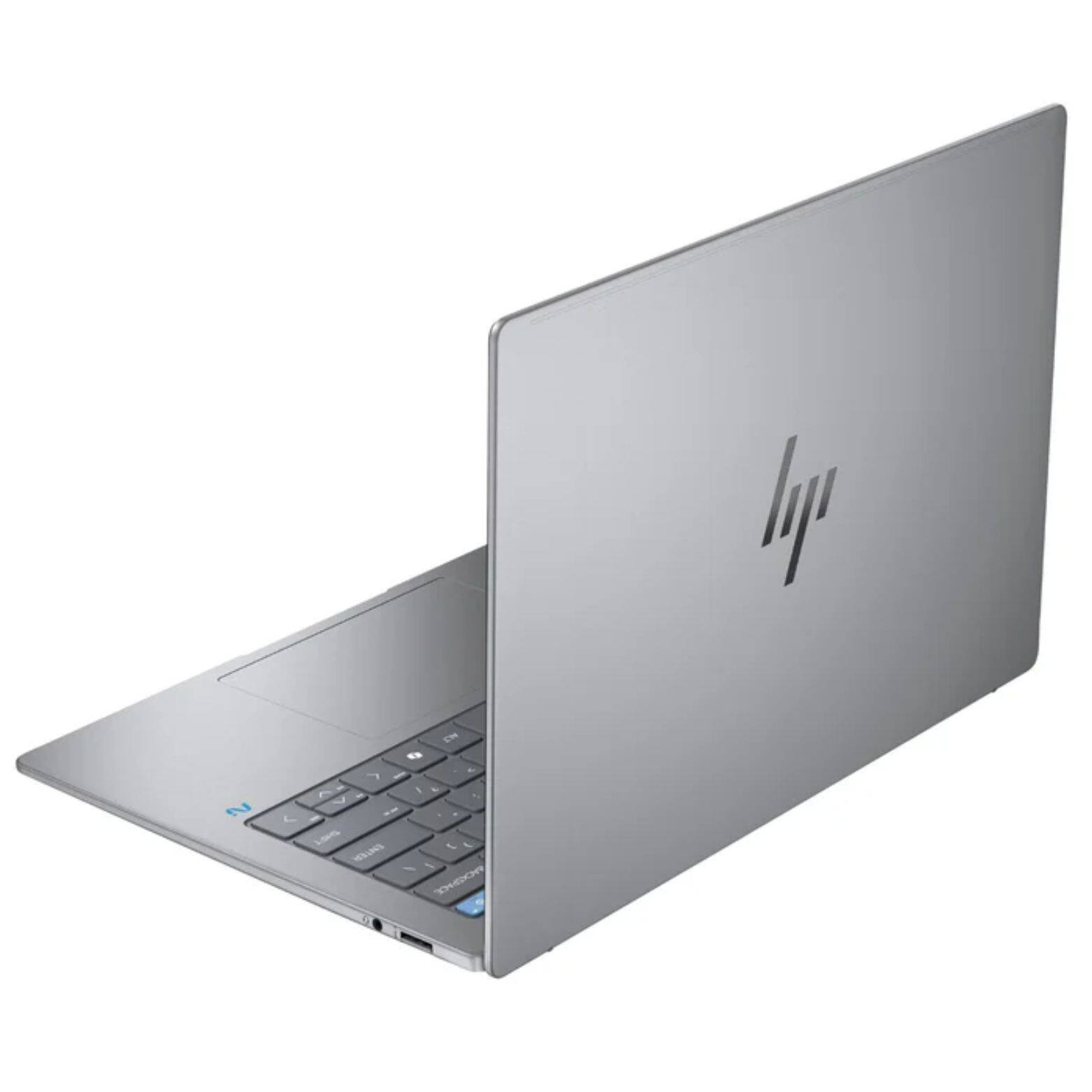 Alt View 3. HP - OmniBook X 14-fe0013dx 14" 2.2K Touch Snapdragon X Elite X1E-78-100 3.4 GHz 16 GB 1 TB SSD Qualcomm Adreno W11H Laptop - Gray.