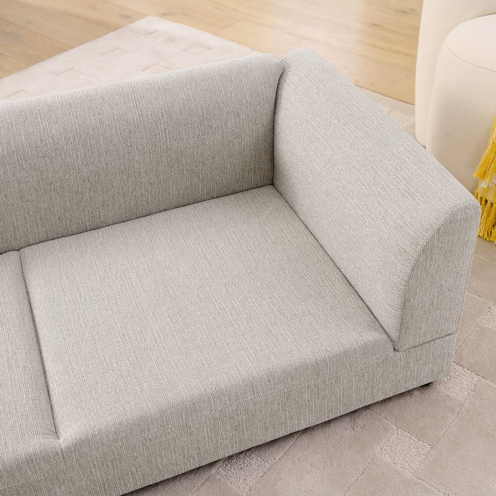 Alt View 1. JUJABU - Beige Comfortable Oversized Pet Sofa for Medium/Large Dogs with Backrest, Armrests & Soft Cushion - Beige.